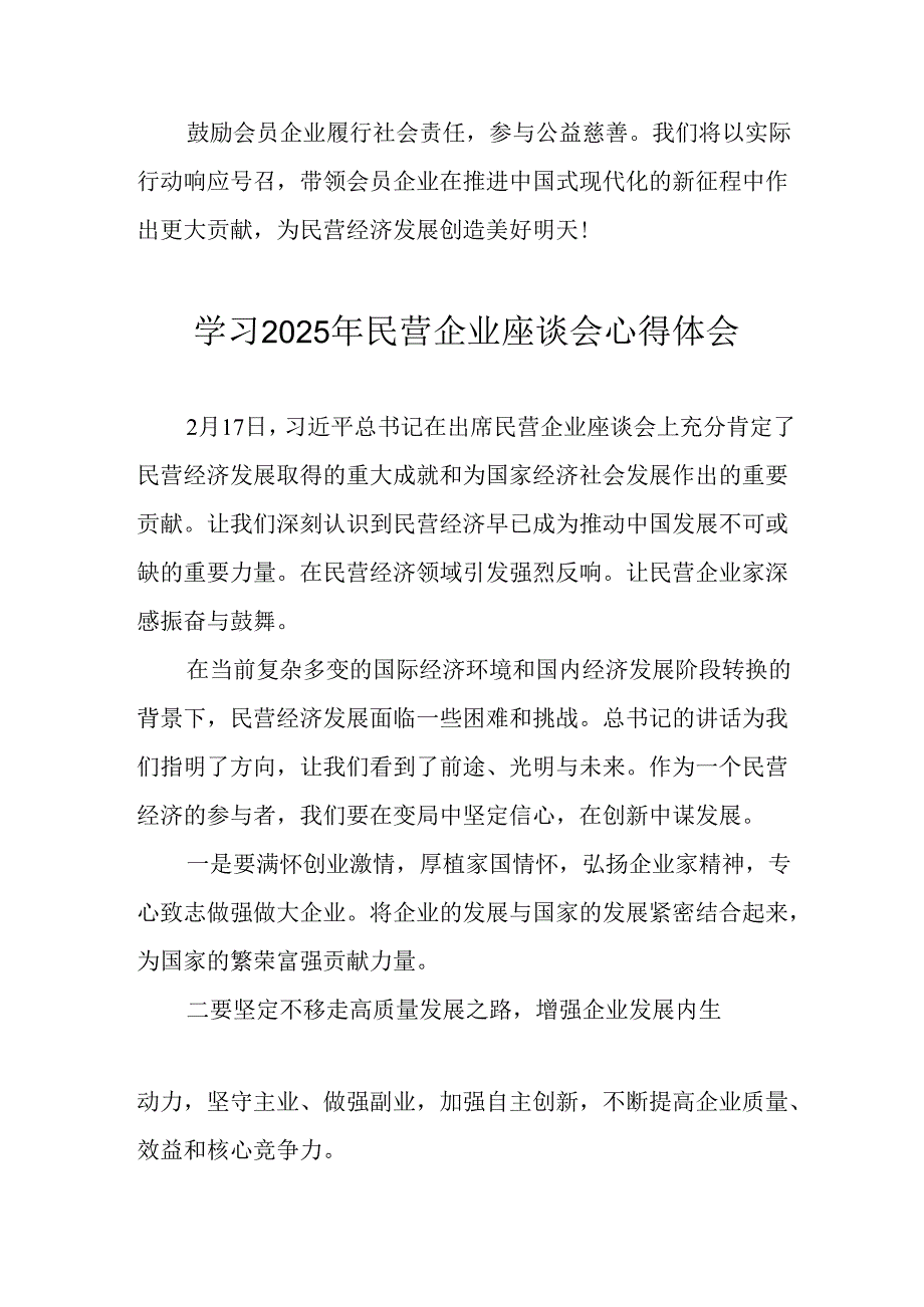 2025年私营企业学习《民营企业座谈会》个人心得体会.docx_第2页