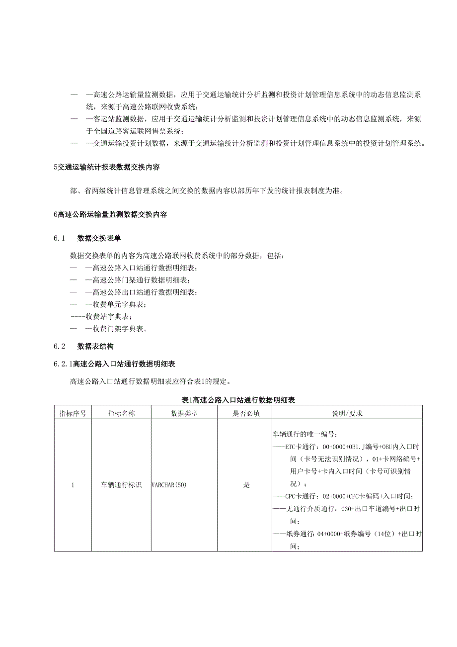 交通运输统计分析监测和投资计划管理信息系统第2部分：数据交换内容.docx_第2页