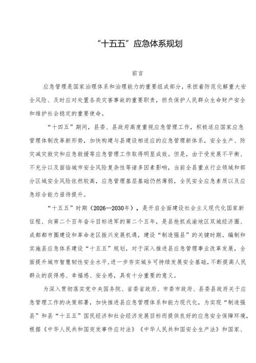 “十五五”应急体系规划(4).docx