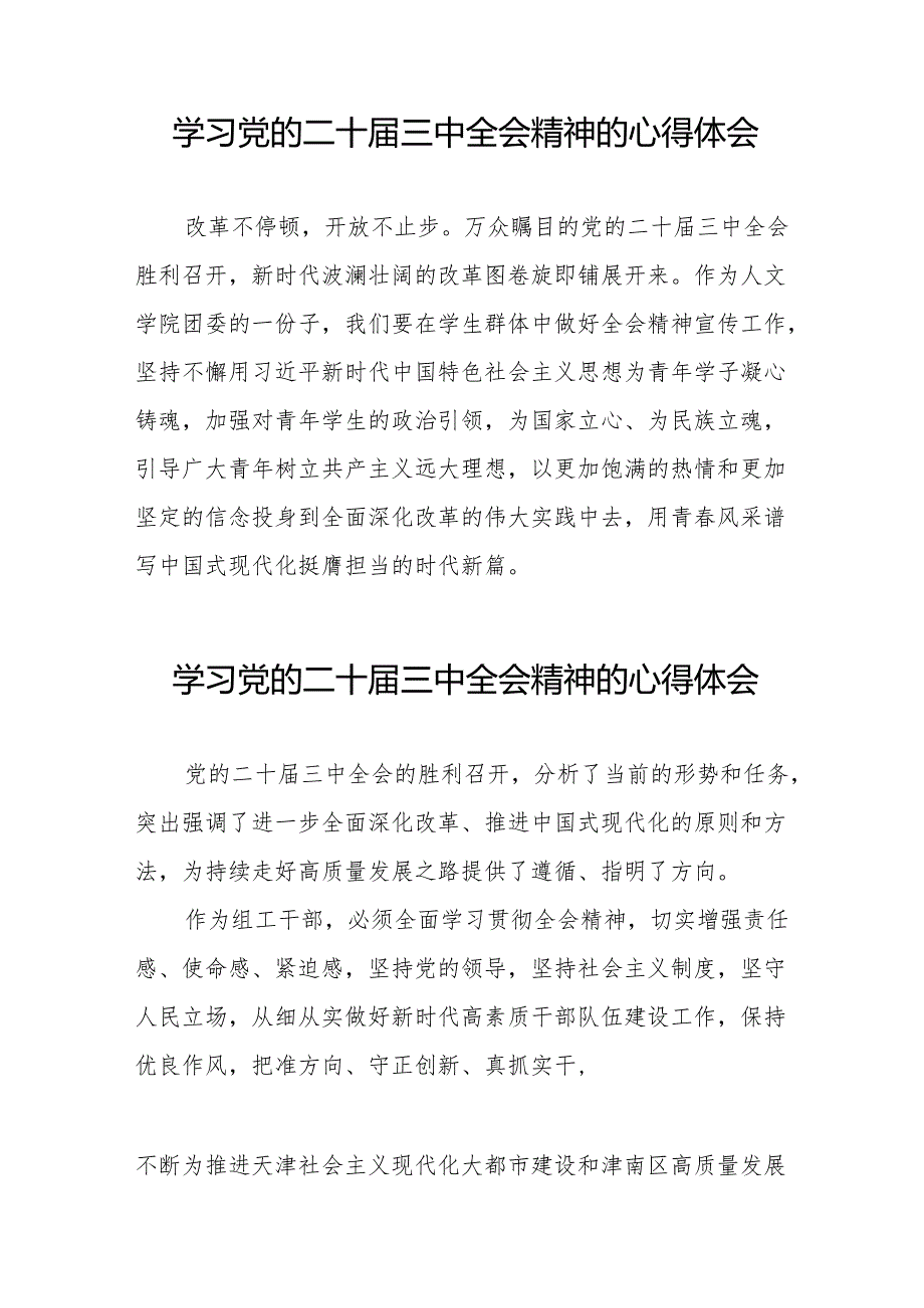 学习贯彻2024年二十三中全会精神心得体会简短发言32篇.docx_第3页