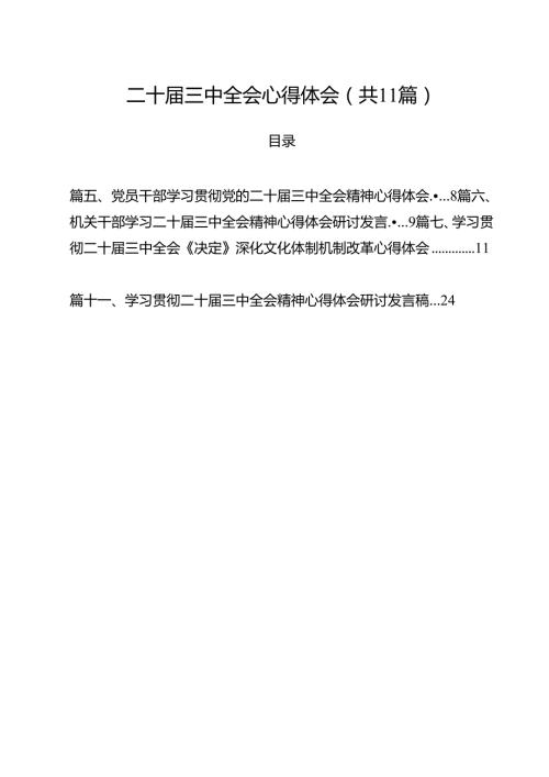 （11篇）二十三中全会心得体会模板.docx