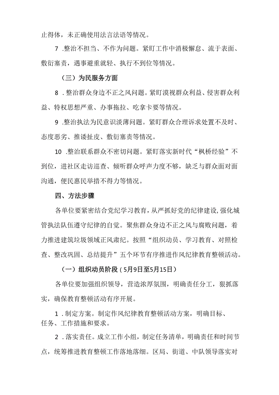 2024年作风纪律教育整顿活动实施方案.docx_第3页