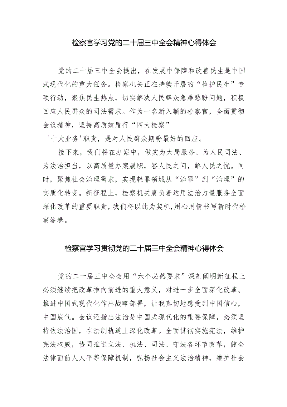 （9篇）检察官学习二十三中全会精神心得体会研讨发言范文.docx_第2页