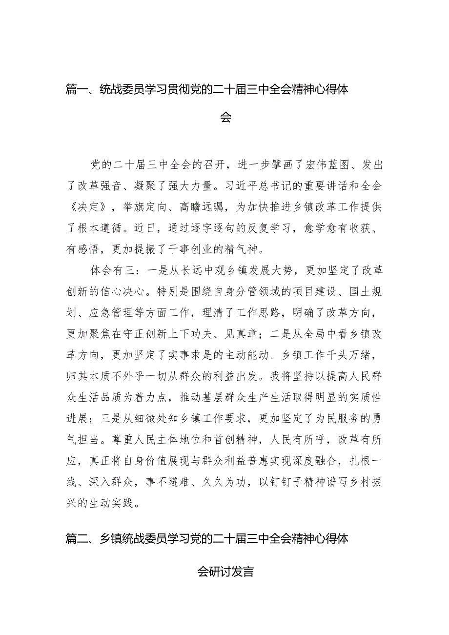 （11篇）统战委员学习贯彻党的二十三中全会精神心得体会（精选）.docx_第2页