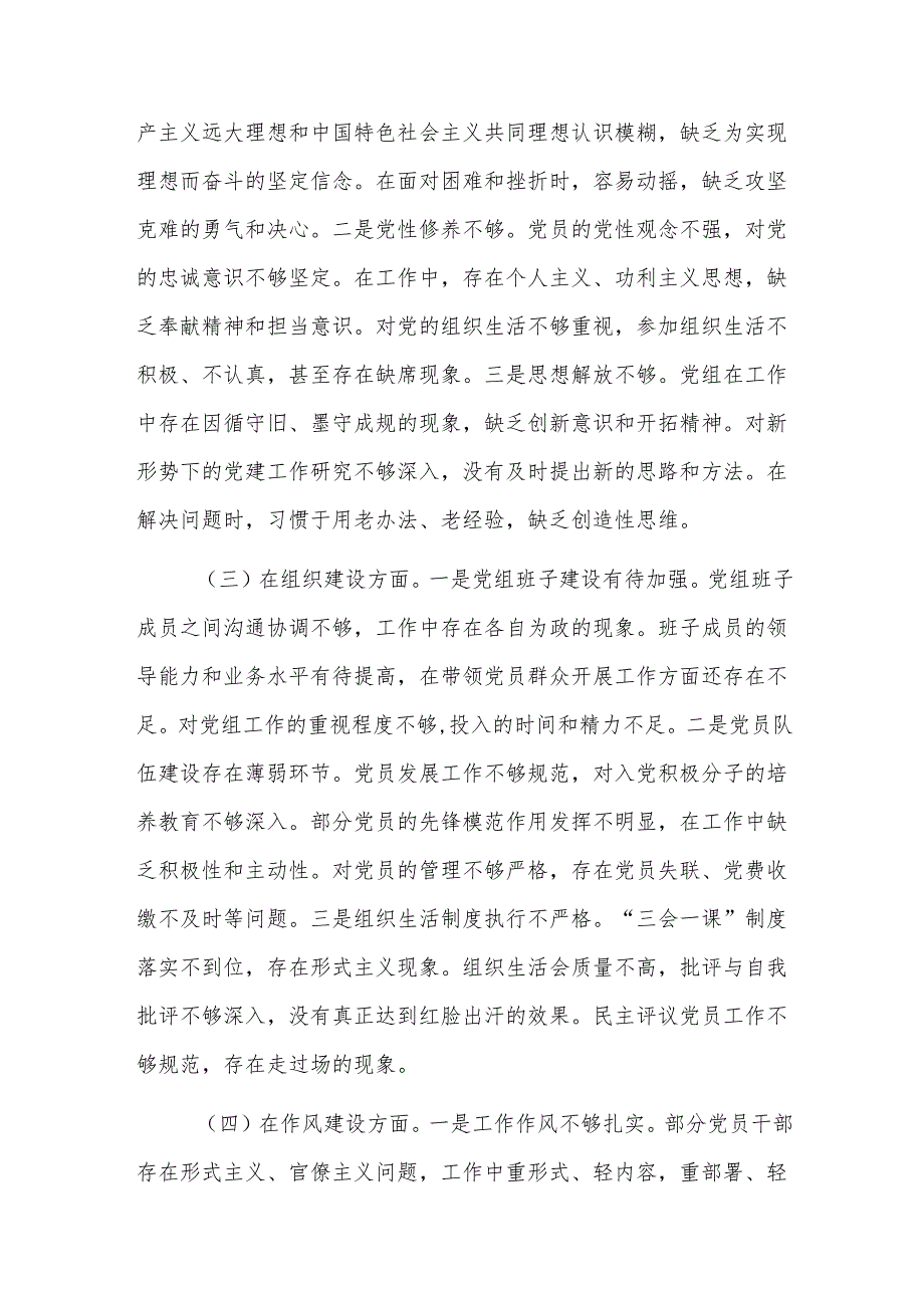 2024年党组巡视巡察整改专题民主生活会对照检查材料范文.docx_第2页