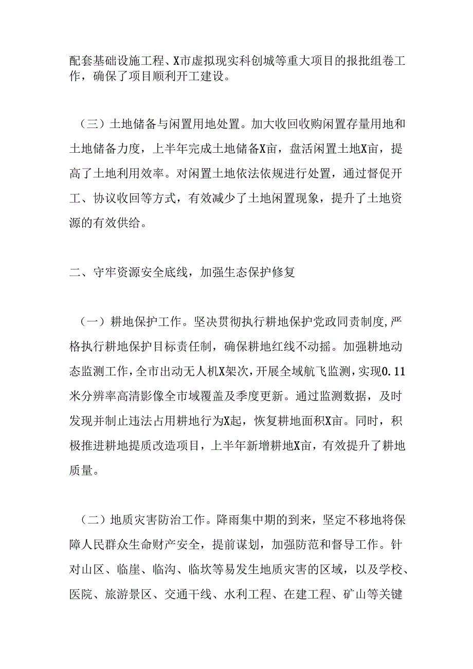 X市自然资源局2025年上半年工作总结.docx_第2页
