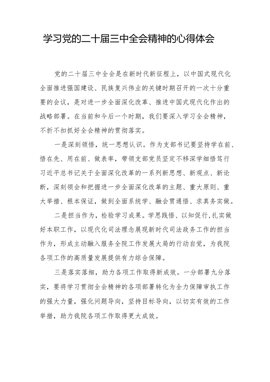 学习党的二十三中全会精神的心得感悟交流发言二十六篇.docx_第3页