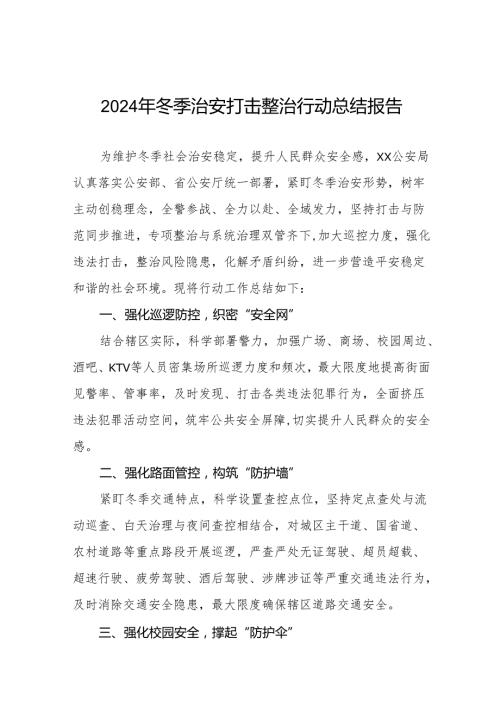 公安局2024年冬季治安打击整治行动工作总结11篇.docx