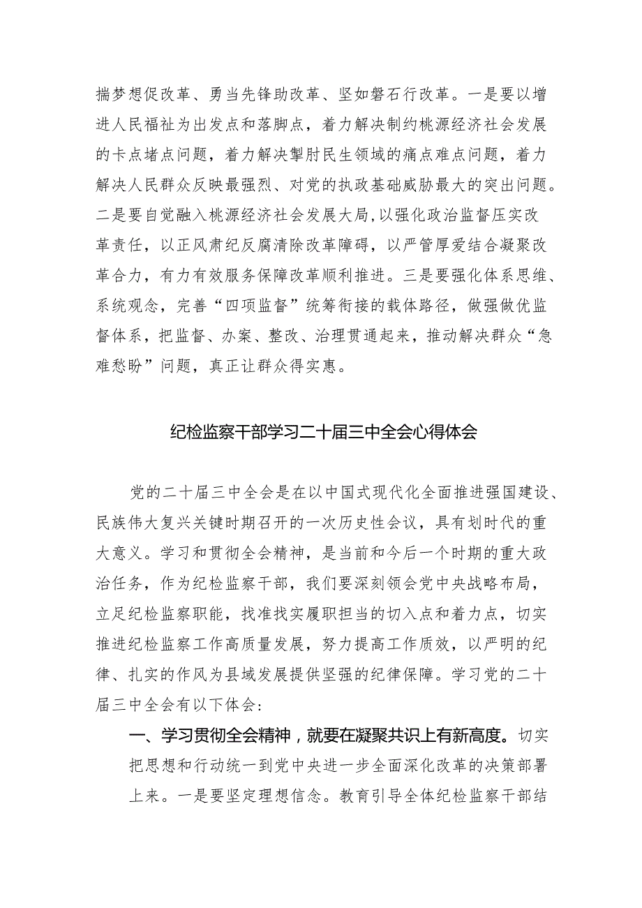 （9篇）基层纪检监察干部学习党的二十三中全会精神心得体会（详细版）.docx_第2页