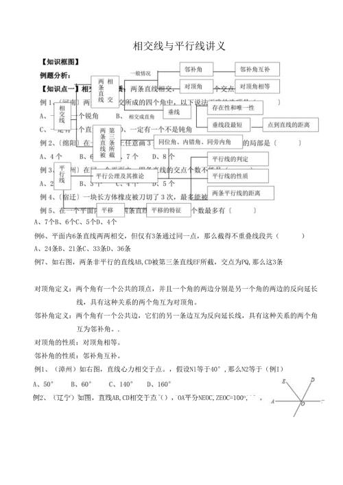 相交线与平行线讲义OK.docx