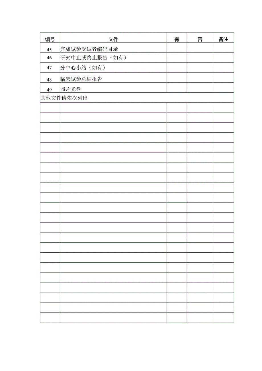 临床试验项目归档目录（药物）.docx_第3页