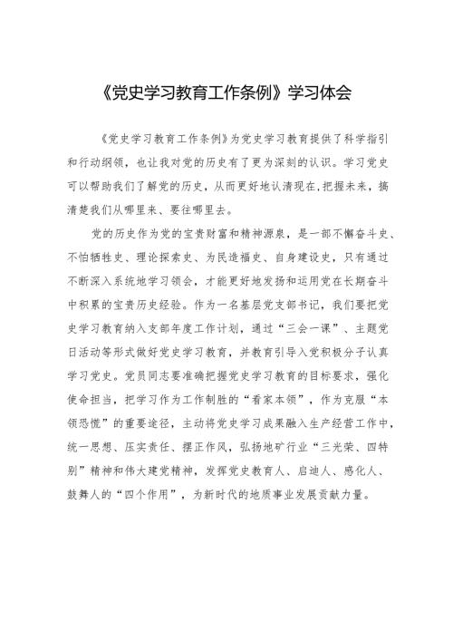 学习党史学习教育工作条例心得体会交流发言9篇.docx