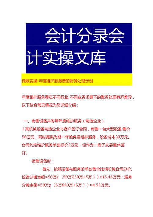 做账实操维护服务费的账务处理示例.docx