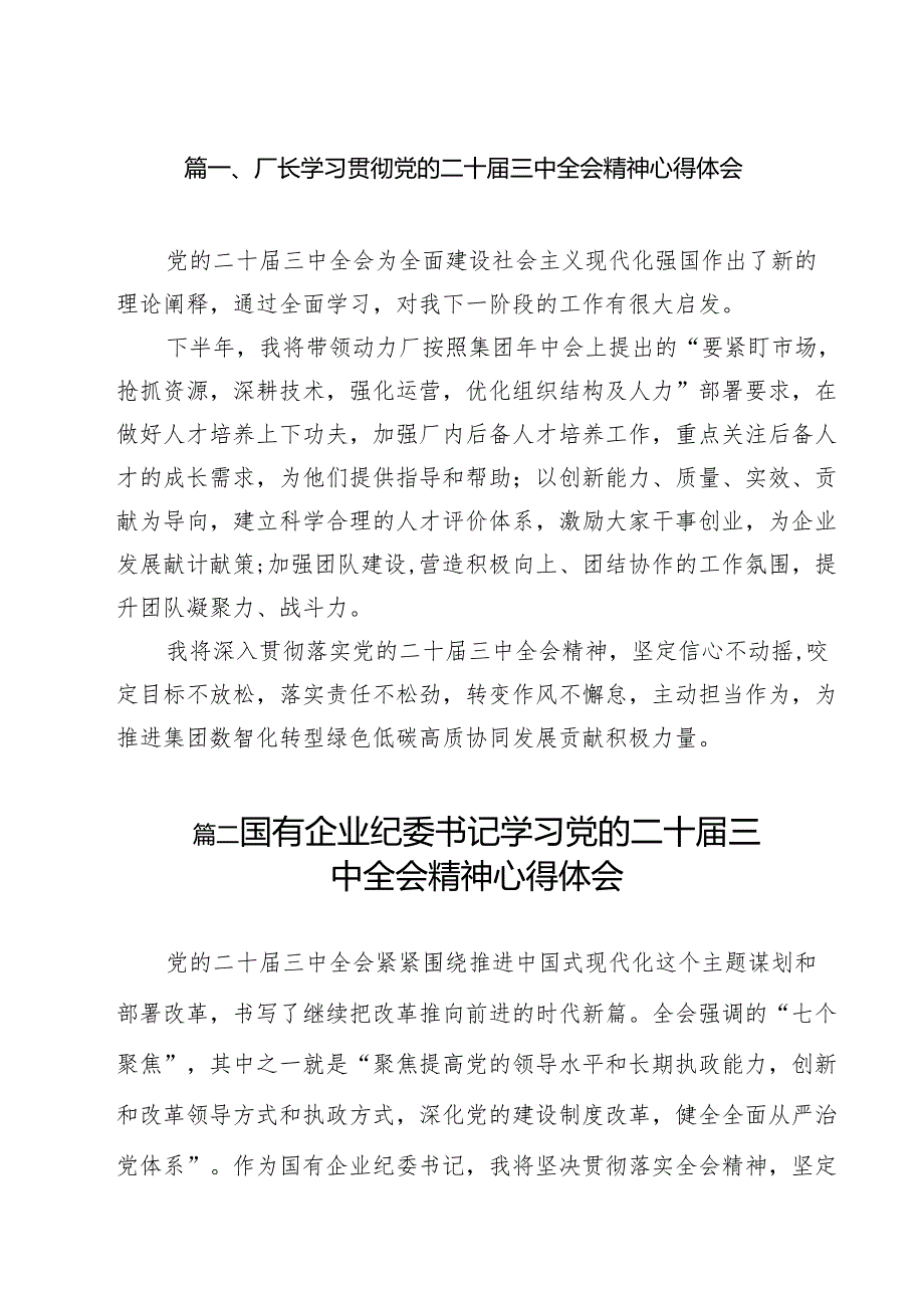 （13篇）厂长学习贯彻党的二十三中全会精神心得体会（精选）.docx_第2页