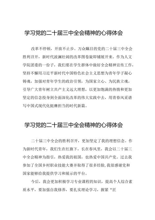 党的二十三中全会精神学习心得体会最新版四十篇.docx