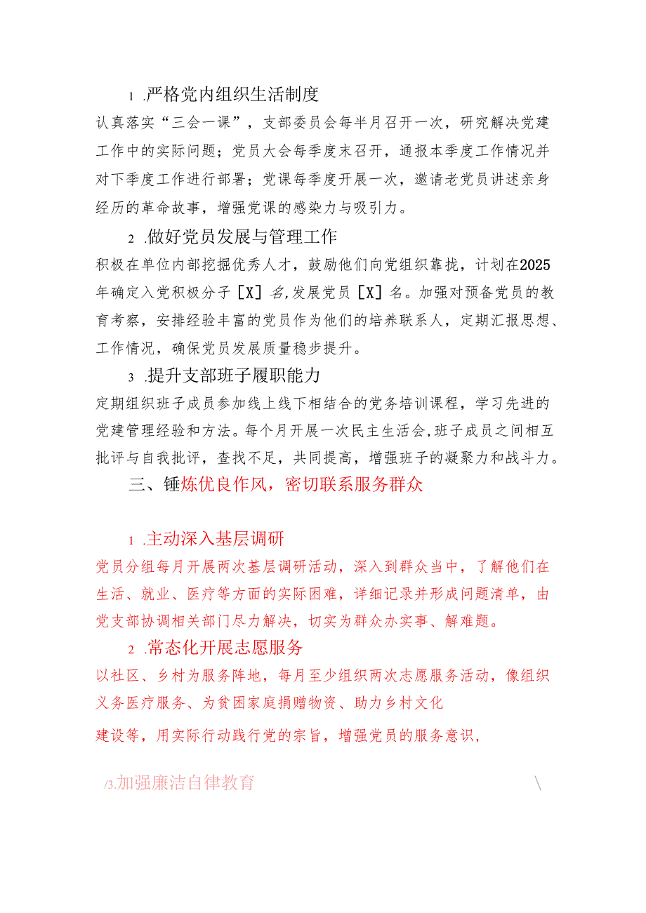 2025 年党支部工作计划（详细版）.docx_第2页