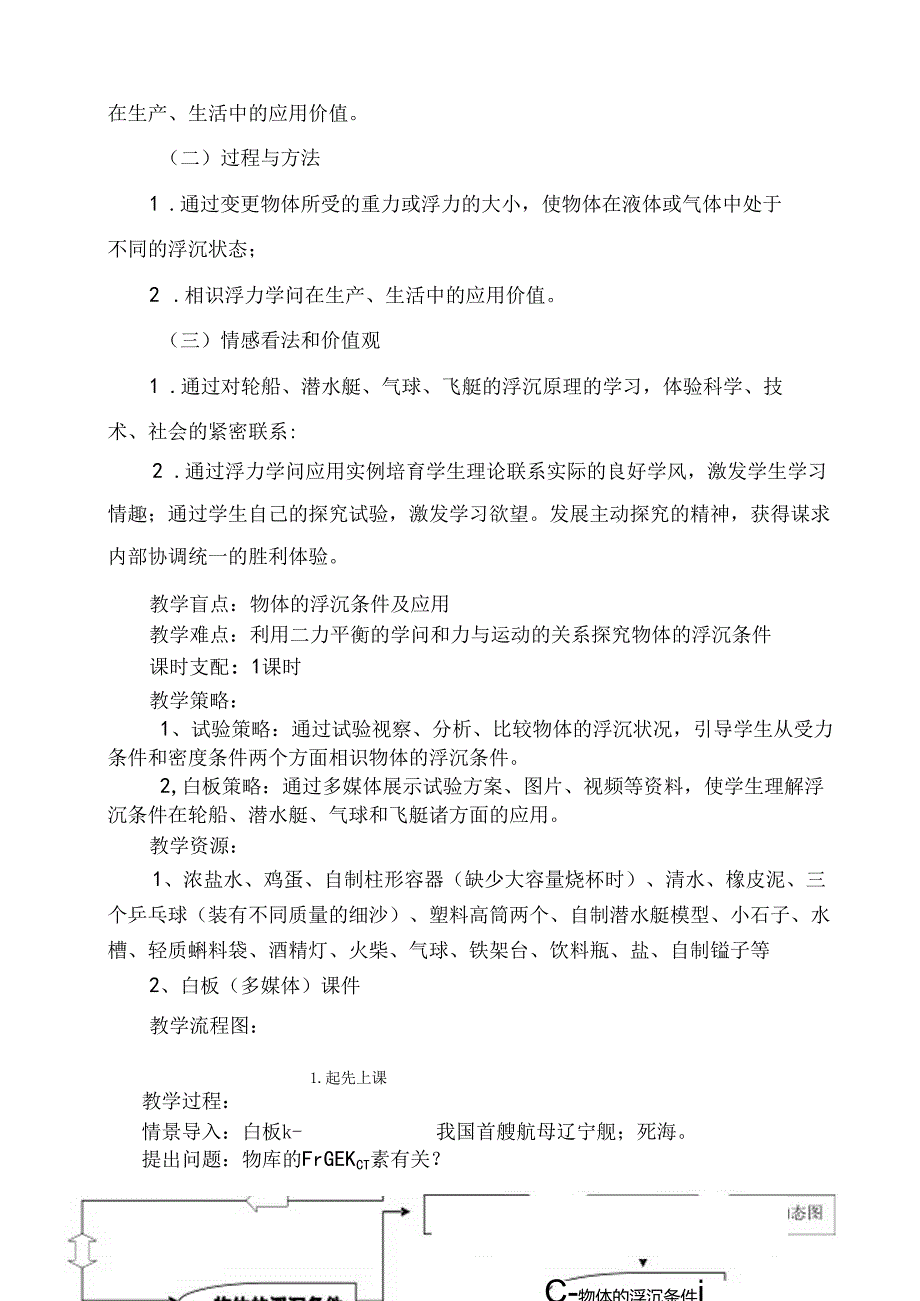 人教版八年级下册第十章第三节《物体的浮沉条件及应用》教学设计.docx_第3页