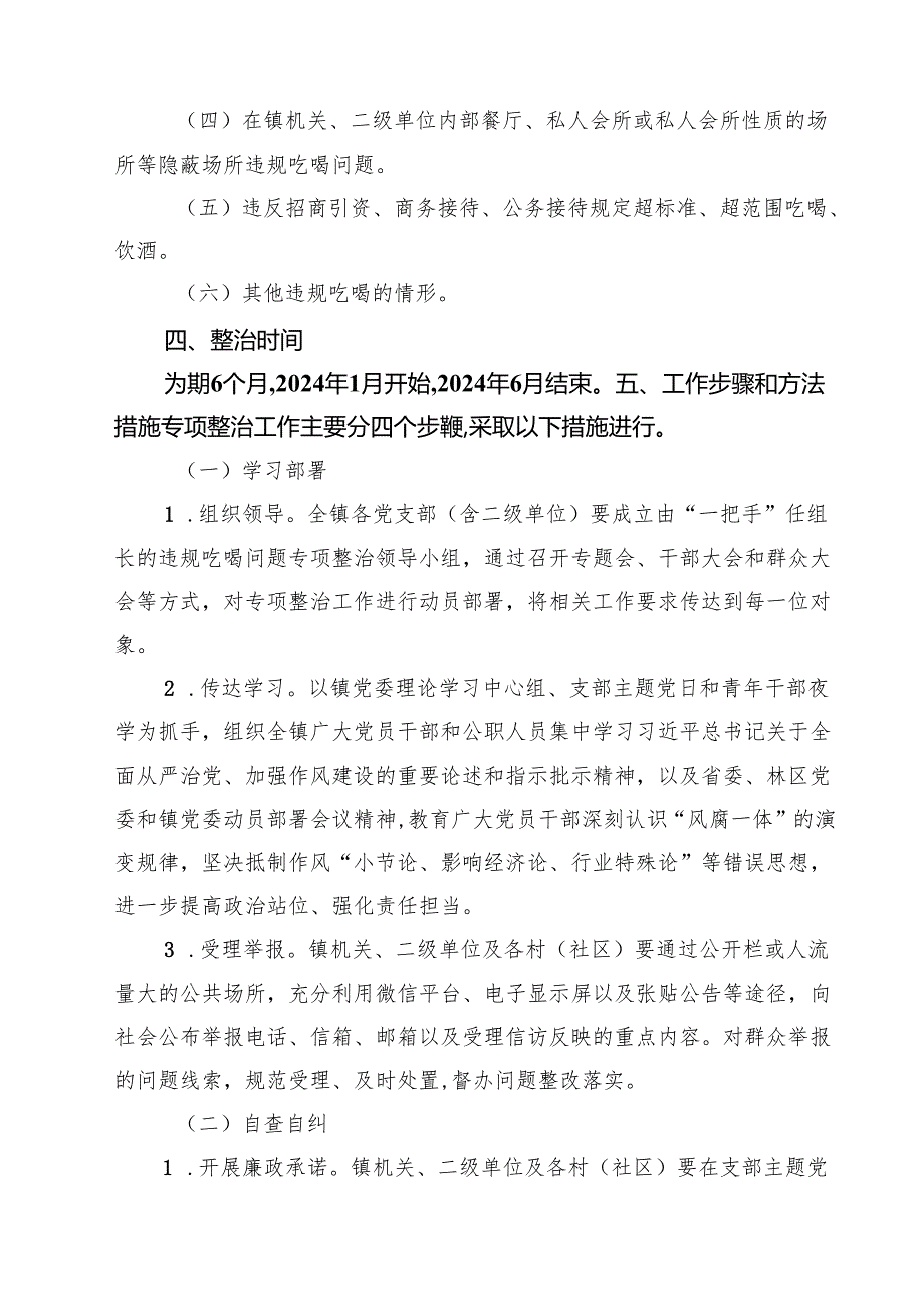 (六篇)关于开展违规吃喝问题专项整治的工作情况报告范文.docx_第2页
