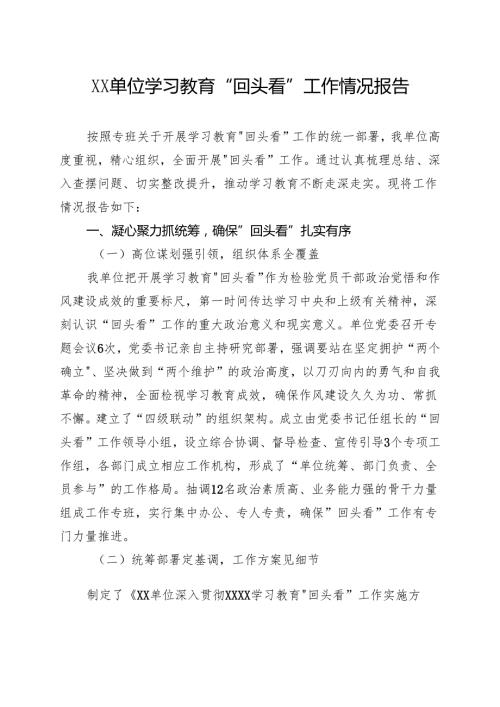 完整2025年”回头看”自查情况报告精选资料.docx