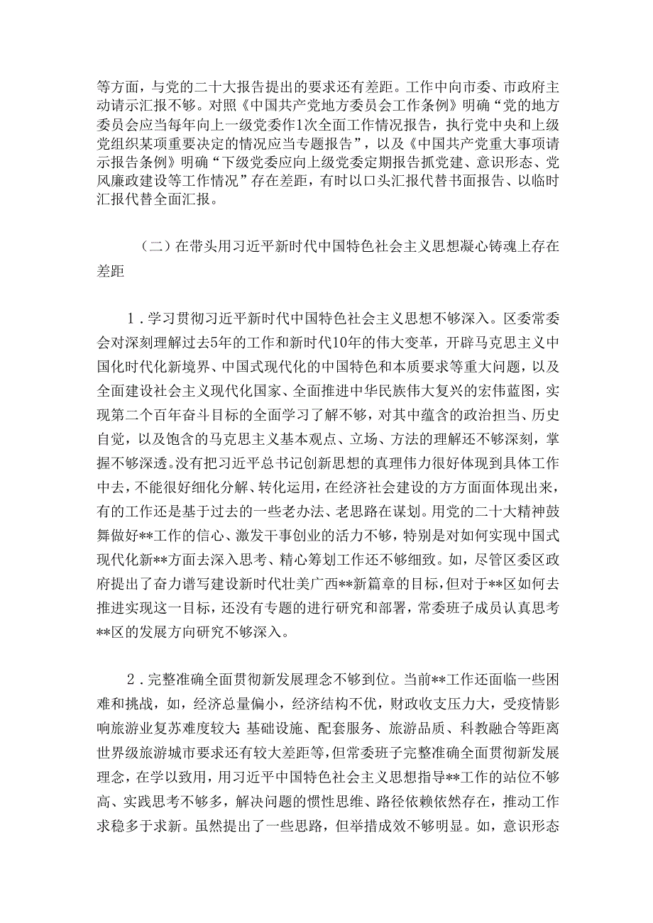 20242025民主生活会班子对照检查材料.docx_第2页