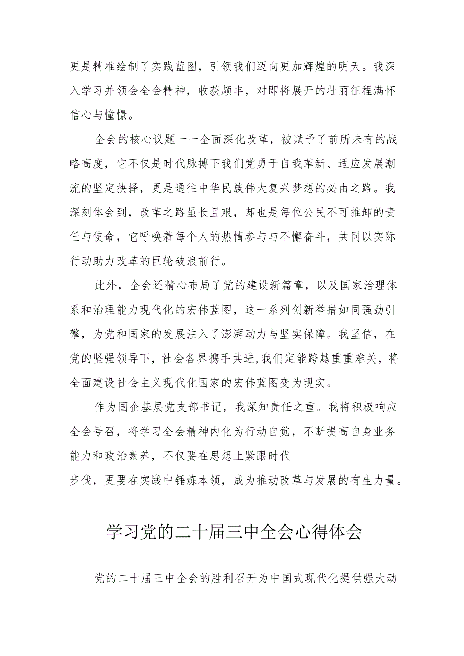 2024年学习学习党的二十三中全会个人心得感悟 （汇编11份）.docx_第3页