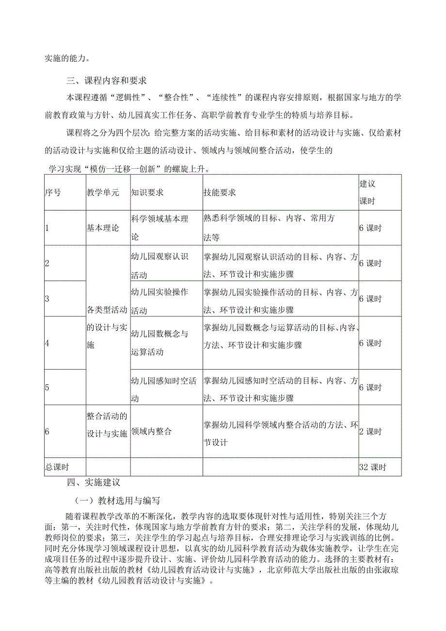 《幼儿园科学教育活动设计与实施》教学大纲.docx_第2页