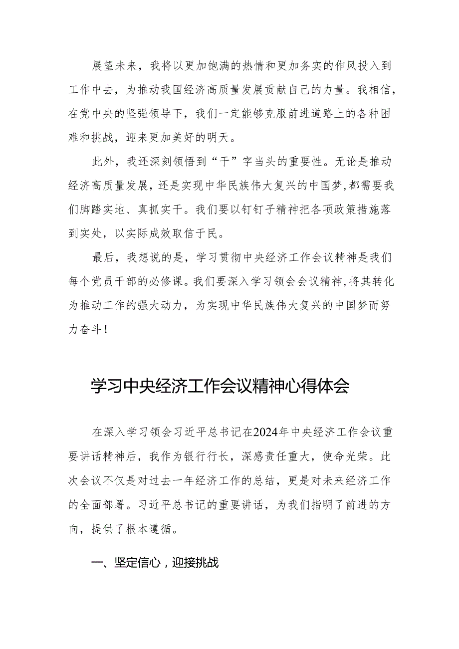 九篇2024年中央经济工作会议精神学习感悟发言材料.docx_第2页
