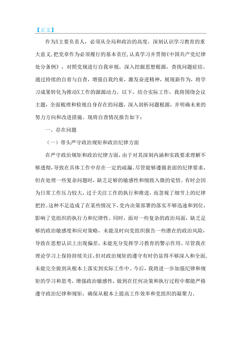 党委书记、党组书记、市委书记2025年带头增强党性、严守纪律、砥砺作风方面等“四个带头”个人对照检查材料（三篇文）.docx_第2页