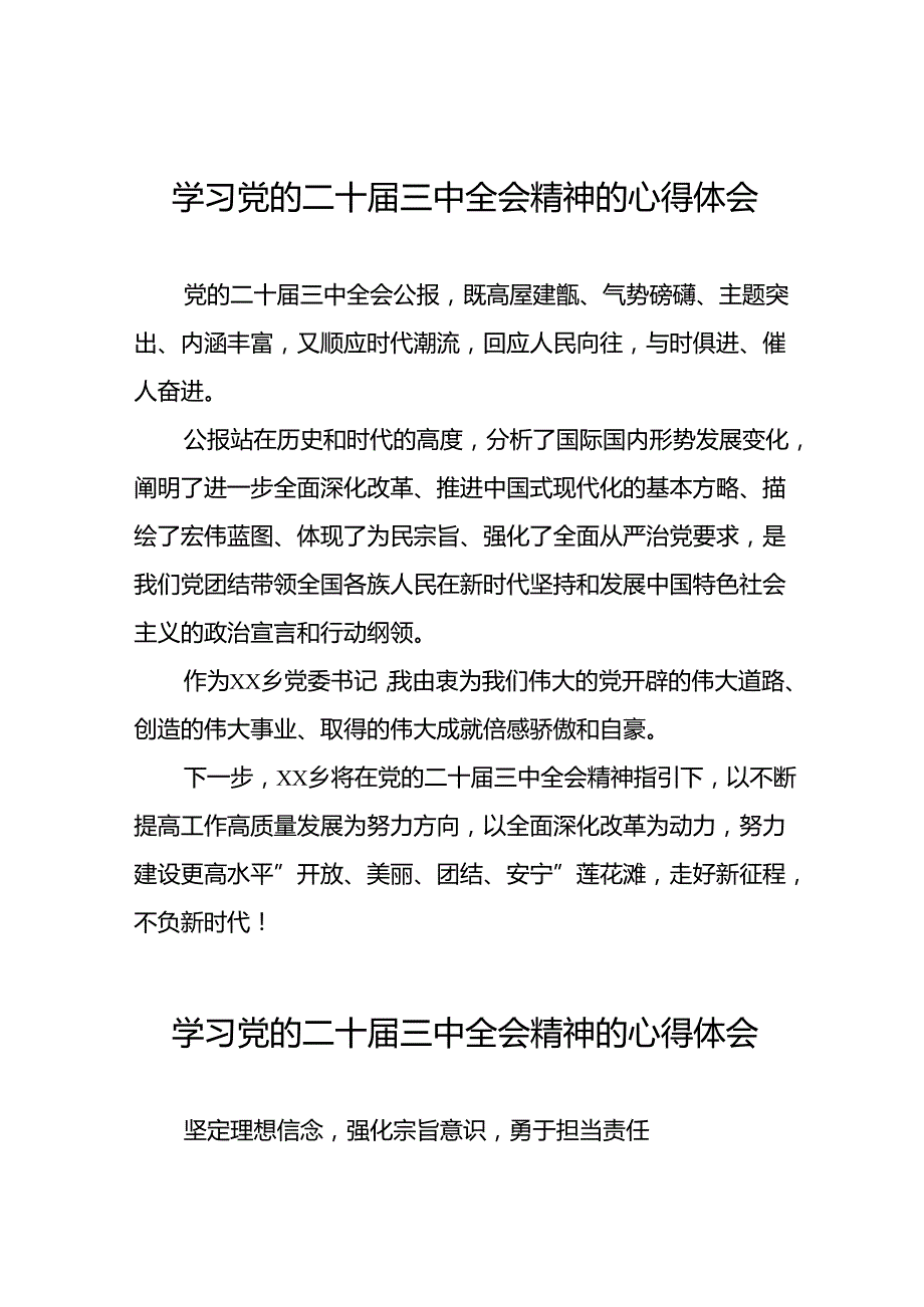 十五篇2024年学习贯彻党的二十三中全会心得体会发言材料.docx_第1页