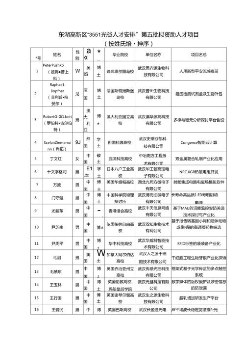 3551光谷人才计划武汉东湖新技术开发区.docx