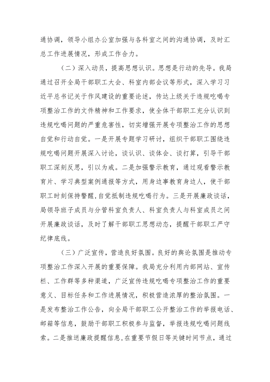 关于违规吃喝专项整治工作进展情况汇报——持续正风肃纪筑牢廉洁审计防线.docx_第2页