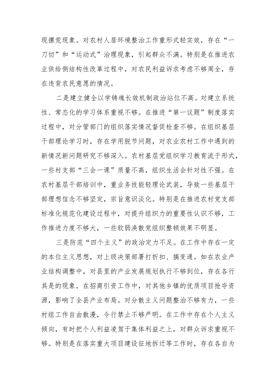 副镇（乡）长2024年民主生活会（四个带头）对照发言材料2篇.docx_第2页