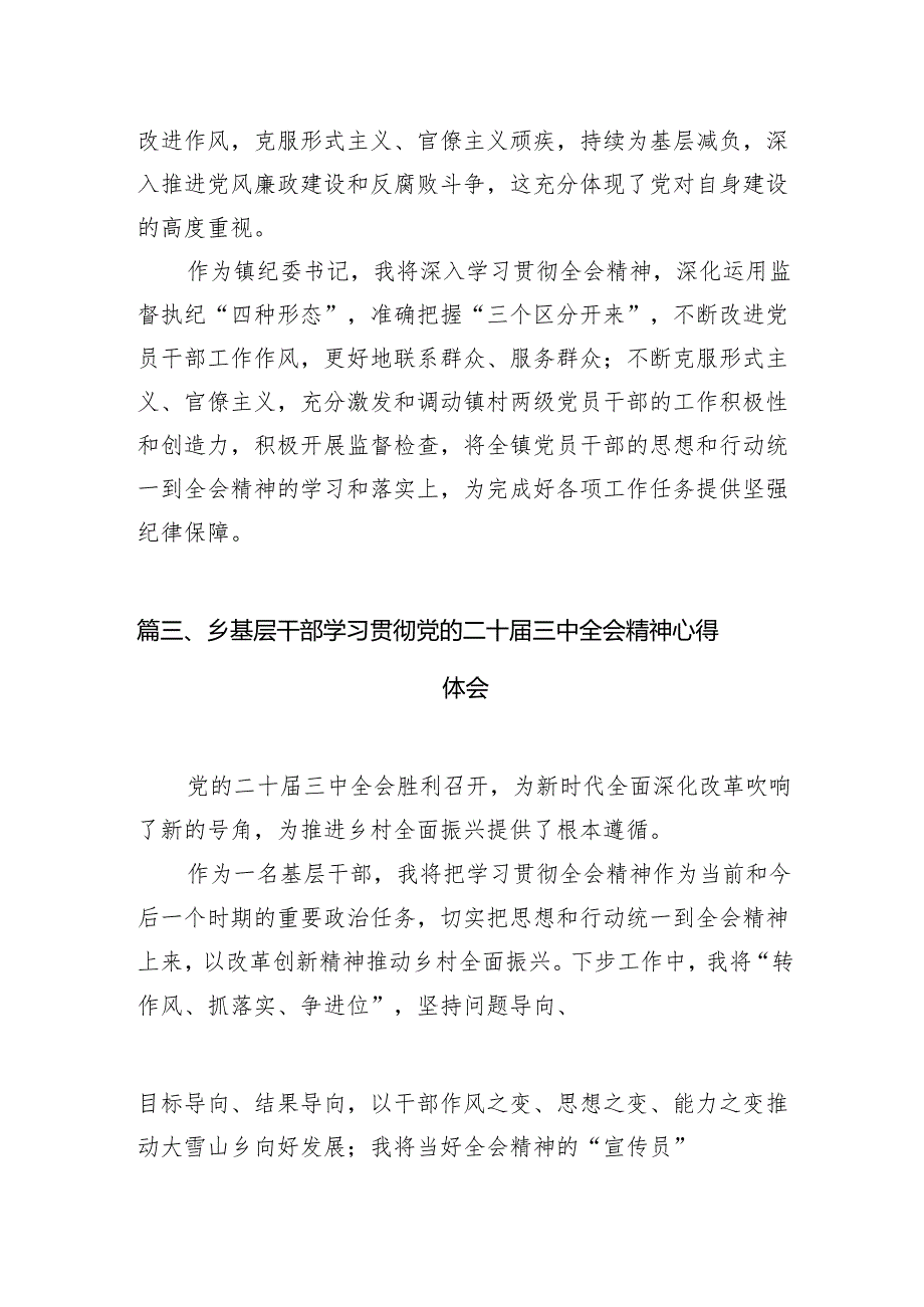 （11篇）挂职副镇长学习贯彻党的二十三中全会精神心得体会范文.docx_第3页