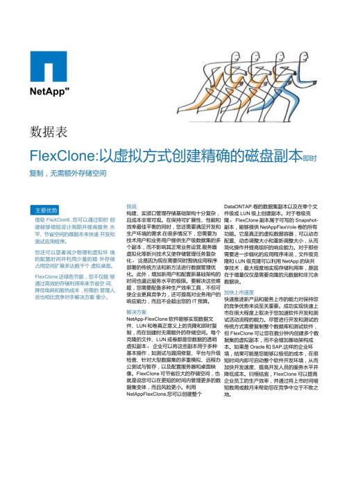 NetApp FlexClone数据表.docx