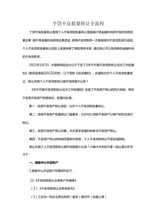 个贷不良批量转让全流程.docx