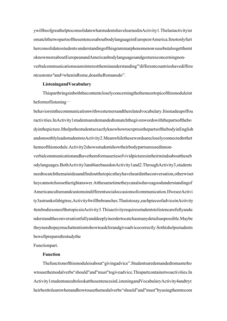 Module 3 Body Language and Nonverbal Communication 教案.docx_第2页