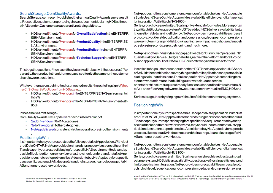Net Hitachi HNAS vs FASCompetitive Strategy Guide 0411.docx_第2页