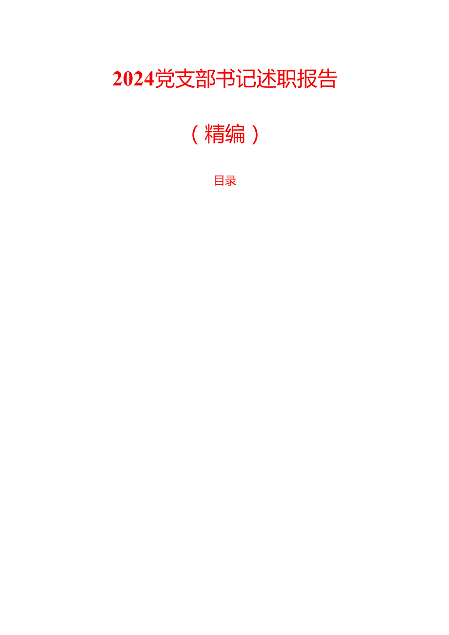 2024 党支部书记述职报告（精编）.docx_第1页