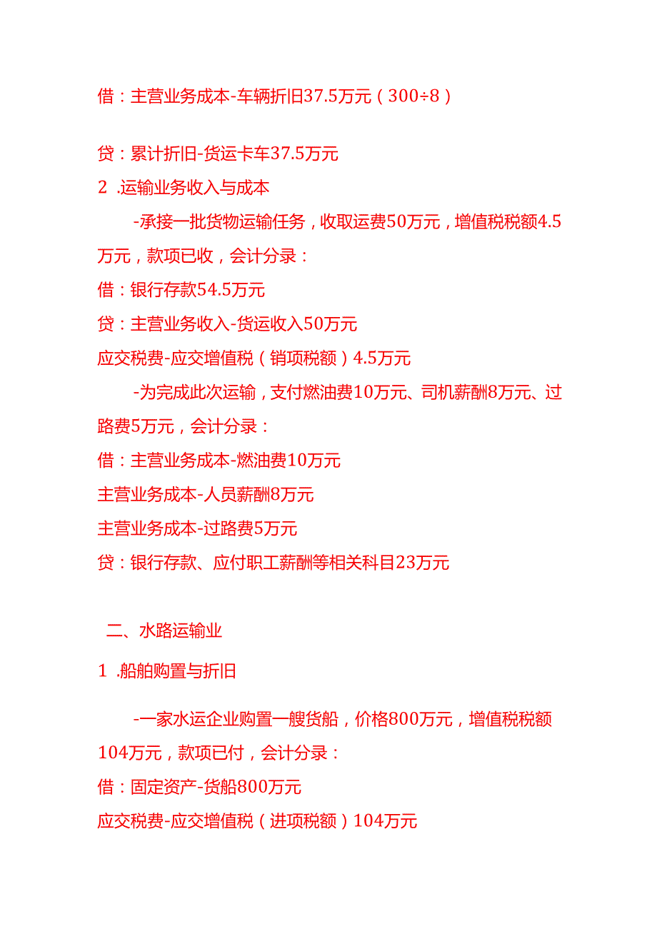 做账实操交通运输业的会计处理实例.docx_第2页