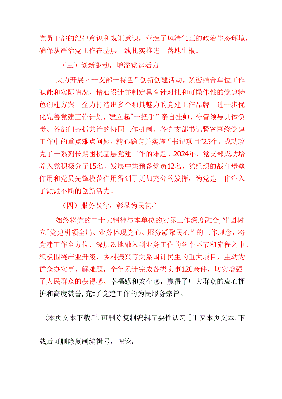 2024年党建工作总结暨2025年工作计划（详细版）(2).docx_第3页