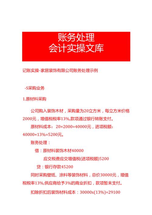 记账实操家居装饰有限公司账务处理示例.docx