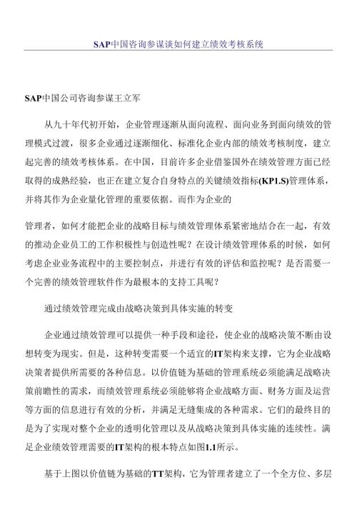SAP咨询顾问谈建立绩效考核系统.docx