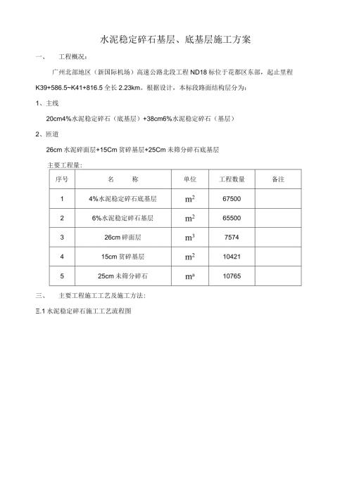 水泥稳定碎石基层、底基层施工方案.docx