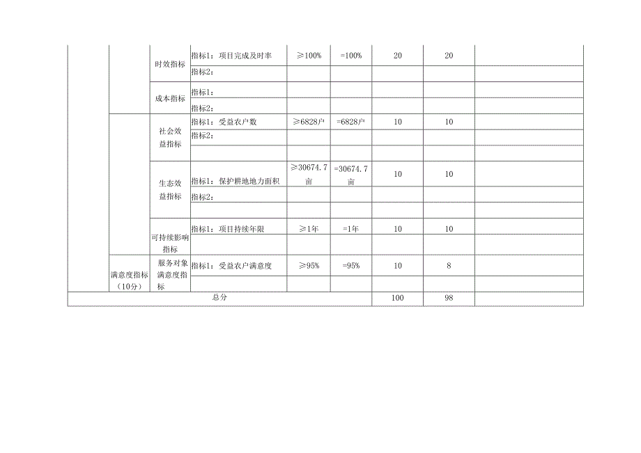 耕地地力保护补贴资金项目支出绩效自评表.docx_第2页