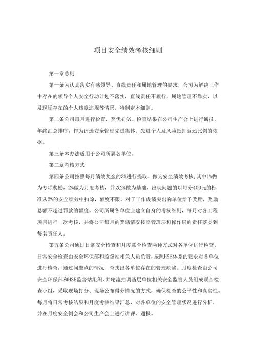 项目安全绩效考核细则.docx