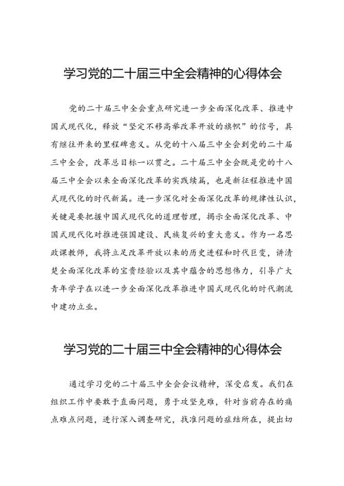 党的二十三中全会精神学习心得体会精选四十篇.docx