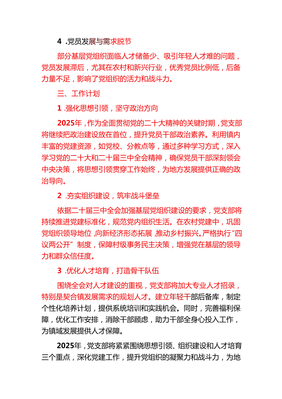 2024党支部党建工作总结和工作计划（最新版）.docx_第3页
