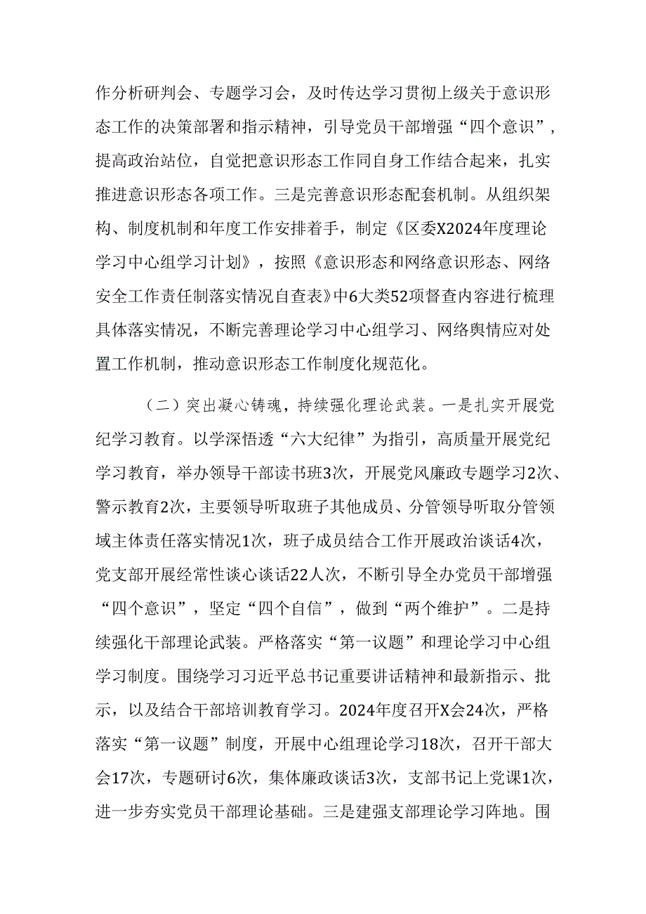 关于2024年意识形态工作情况的报告范文.docx_第2页
