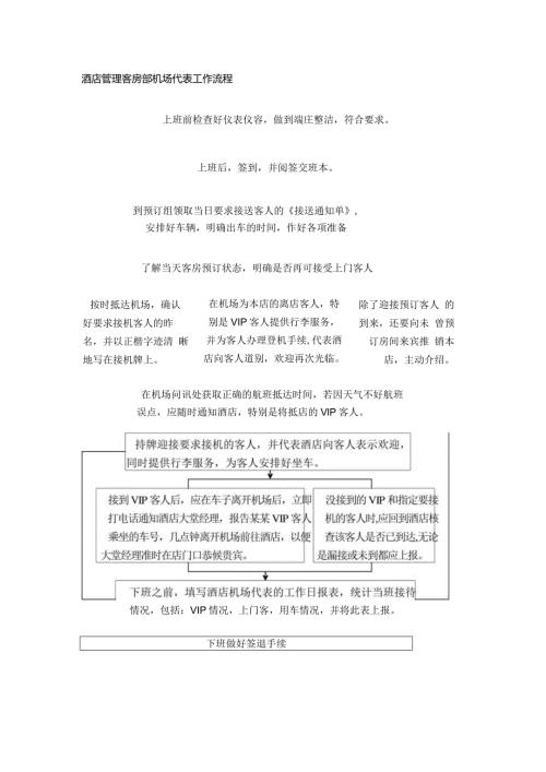 酒店管理客房部机场代表工作流程.docx