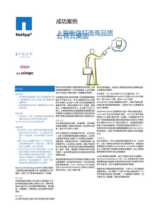 Net 客户案例 上海电信.docx